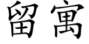 留寓 (楷體矢量字庫)
