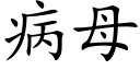 病母 (楷体矢量字库)