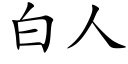 白人 (楷體矢量字庫)