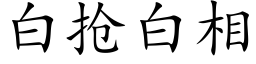 白抢白相 (楷体矢量字库)