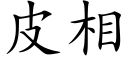 皮相 (楷體矢量字庫)