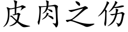 皮肉之伤 (楷体矢量字库)