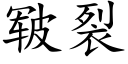 皲裂 (楷體矢量字庫)