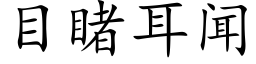 目睹耳闻 (楷体矢量字库)