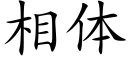 相體 (楷體矢量字庫)