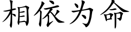 相依为命 (楷体矢量字库)