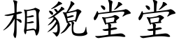 相貌堂堂 (楷體矢量字庫)