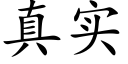 真實 (楷體矢量字庫)