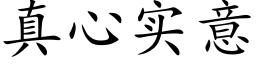 真心實意 (楷體矢量字庫)