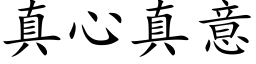 真心真意 (楷體矢量字庫)