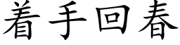 着手回春 (楷體矢量字庫)