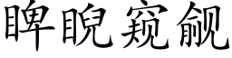 睥睨窺觎 (楷體矢量字庫)