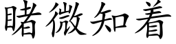 睹微知着 (楷體矢量字庫)