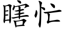 瞎忙 (楷体矢量字库)