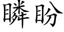 瞵盼 (楷体矢量字库)