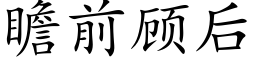 瞻前顾后 (楷体矢量字库)