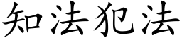 知法犯法 (楷体矢量字库)