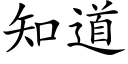 知道 (楷體矢量字庫)