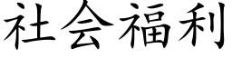 社会福利 (楷体矢量字库)