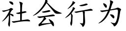 社會行為 (楷體矢量字庫)