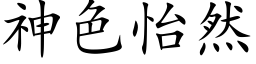 神色怡然 (楷體矢量字庫)