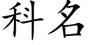 科名 (楷體矢量字庫)