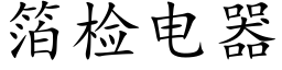 箔检电器 (楷体矢量字库)