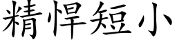 精悍短小 (楷体矢量字库)