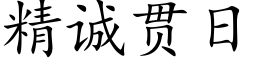 精诚贯日 (楷体矢量字库)