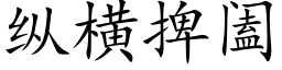 纵横捭阖 (楷体矢量字库)