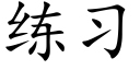 练习 (楷体矢量字库)