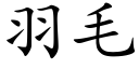 羽毛 (楷体矢量字库)