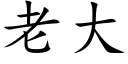 老大 (楷体矢量字库)