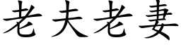 老夫老妻 (楷體矢量字庫)