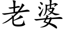 老婆 (楷体矢量字库)