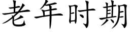 老年時期 (楷體矢量字庫)