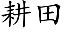 耕田 (楷體矢量字庫)