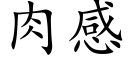 肉感 (楷體矢量字庫)