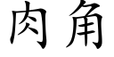 肉角 (楷體矢量字庫)