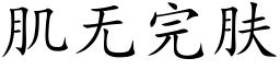 肌无完肤 (楷体矢量字库)