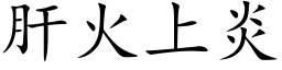 肝火上炎 (楷体矢量字库)