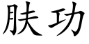 肤功 (楷体矢量字库)