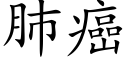 肺癌 (楷体矢量字库)