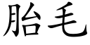 胎毛 (楷体矢量字库)