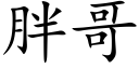 胖哥 (楷体矢量字库)