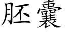 胚囊 (楷体矢量字库)