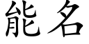 能名 (楷体矢量字库)