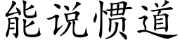 能说惯道 (楷体矢量字库)