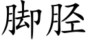 腳胫 (楷體矢量字庫)