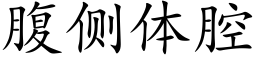 腹側體腔 (楷體矢量字庫)